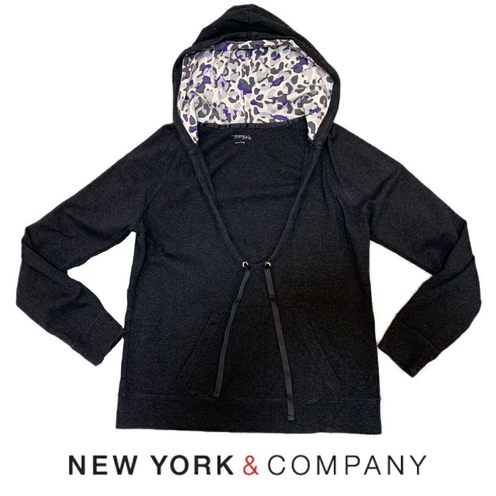 NY&CO hoodie White/purple animal print hood